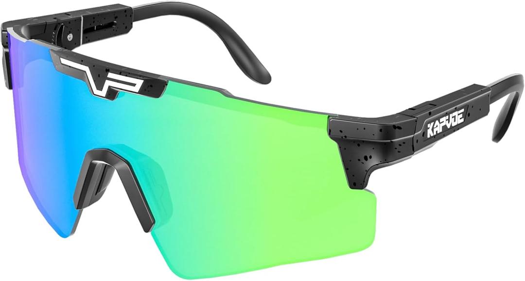 6 x KAPVOE Polarized Cycling Sunglasses UV400 Protection for Men Women, Sports Glasses for Youth Baseball Softball Goggles K100 (05)