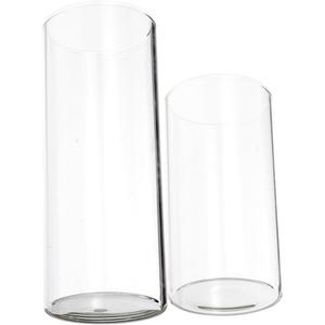 2 Pcs Clear Glass Candle Holders Transparent Candle Cups for Wedding Centerpieces Glass Shades for Home Decoration and Projects
