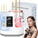3-in-1 Electric Makeup Brush Cleaner with Dryer & HolderAutomatic USB Cleaning Machine for All Makeup Brush Sizes, Portable Quick-Dry Tool for Cosmetic Brushes