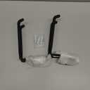 Pack of 2 Shed Accessories Multi Purpose Shed Hooks Metal Power Tool Holder for Large or Small Tools or Shovels, Black (Straight)