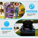 BestOffice Pet Stroller for Small Medium Dogs & Cats, 4-Wheel Foldable Dog Stroller with Cup Holder, Lightweight Travel Carrier, Waterproof Design for Outdoor Walks,Purple