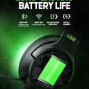 Wireless Gaming Headset for XBOX Series X|S|One, PC, PS5, PS4, Mac, Switch, Gaming Headphones with 2.4GHz, Bluetooth 5.4, 40MM 3D Stereo Sound, 40H Battery, Retractable Noise Canceling Mic,3.5mm Wired
