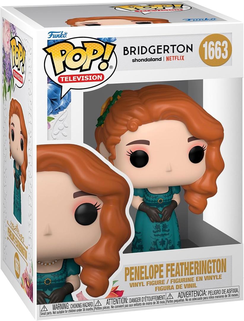 Funko Pop TV: Bridgerton - Penelope Featherington - 1/6 Odds for Rare Chase Variant - Collectable Vinyl Figure - Gift Idea - Official Merchandise - Toys for Kids & Adults - Drama Fans
