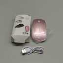 Mouse for Laptop Wireless Bluetooth - MacBook Air Mac Pro PC iPad Optical Rechargeable Silent Mouse with Jiggler Dual Mode Switch Bluetooth 5.2/3.0 and 2.4GHz USB-A and Type-C Receiver Rose Gold