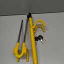 Tevlaphee Steering Wheel Lock - Heavy Duty Antitheft Device and Car Security Lock with Adjustable Locking and 3 Keys - Great Vehicle and Truck Deterrent (Yellow)