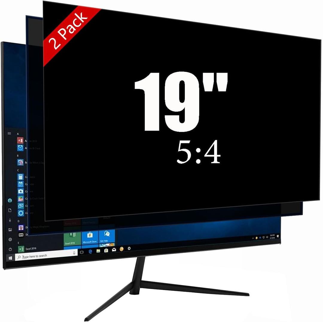 19 Inch Privacy Screen for Monitor with 5:4 Widescreen Monitor Blue Light Screen Protector - Anti-Glare - Anti-Scratch Protector Film for Data Confidentiality Privacy Shield [2 Pack]