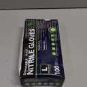 Disposable Nitrile Gloves Black, Food Safe Rubber Gloves Latex-Free Powder-Free for Cooking Food Prep Kitchen Clean (Large)