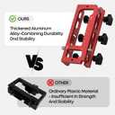 Door Hinge Jig, Aluminum Alloy Door Hinge Router Template, Adjustable Door Mortiser Fits Door Hinges from 2.5" to 5" Length, 1/4" Radius, 5/8" Radius and Types of Square