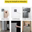 DEAR LOV Retractable Baby Gate, Mesh Baby Gate or Mesh Dog Gate, 33" Tall, Extends up to 55" Wide, Child Safety Gate for Doorways, Stairs, Hallways, Indoor/Outdoor (33"x55",Grey)