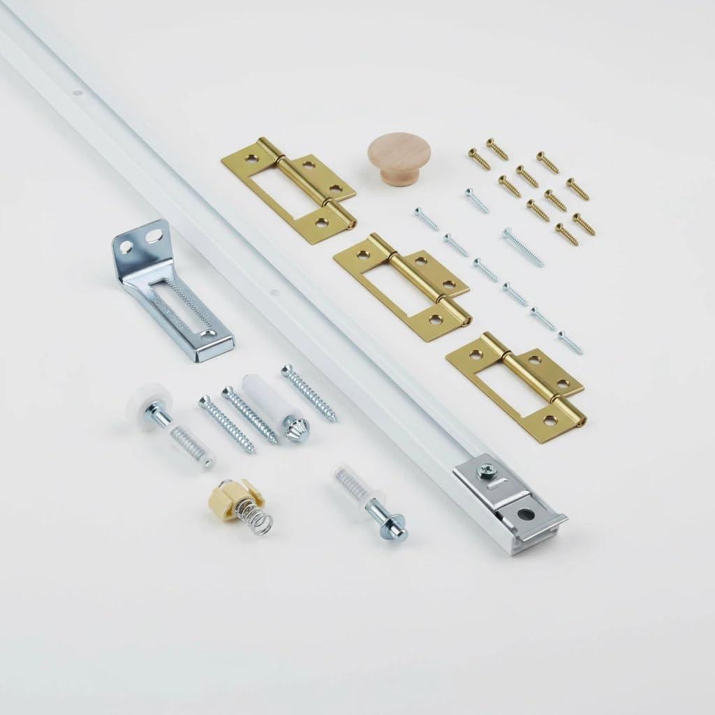 36in Bifold Door Hardware Kit, One-Piece Track, Steel
