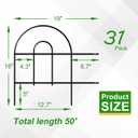 FOREHOGAR Decorative Black Garden Border Fence 18inX50ft Metal Wire Edging Flower Bed Folding Fences Panel Outdoor Garden Fencing Patio Edge Landscape for Yard