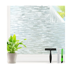 Frosted Glass Window Privacy Film Decorative, Bathroom Window Privacy Film for Glass Windows Cover, Static Cling, Removable, Reusable, Anti-UV, Anti-Glare, Heat Blocking, 17.5 Inch by 78.74 Inch
