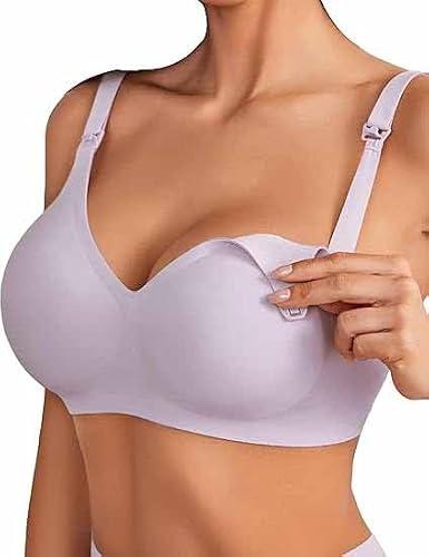 Avidlove Women's Seamless Bras Nursing Bras for Breastfeeding Tshirt Everyday Bra, Small