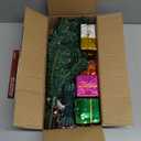 Small Christmas Tree with Lights - 23 Inch Mini Tabletop Christmas Tree with Warm-White LED Lights, Hanging Ornaments, Decorative Bow and Gift Boxes - Prelit Table Tree for DIY Christmas Decoration