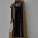 Curtain Rods for Window 32 to 62, Black 5/8 inch Splicing Single Window Curtain Rod Set with Brackets