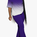 PINSV Women 2 Piece Outfits Short Sleeve Top and Flare Pants Lounge Sets Tracksuit Size 3XL