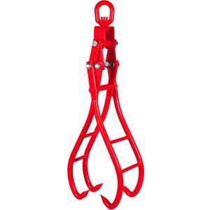 32 Inch Log Lifting Tongs, 4 Claw Heavy Duty Timber Claw Hook, Enhanced Swivel Log Grapple Skidding Tongs for ATV, Tractor, Truck & Farm Use