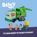 Bluey Garbage Truck Playset, Bingo & Bin Man Figures, Garbage Truck Toys for Boys Age 4-7 w/ Characters, Interactive Lever Action