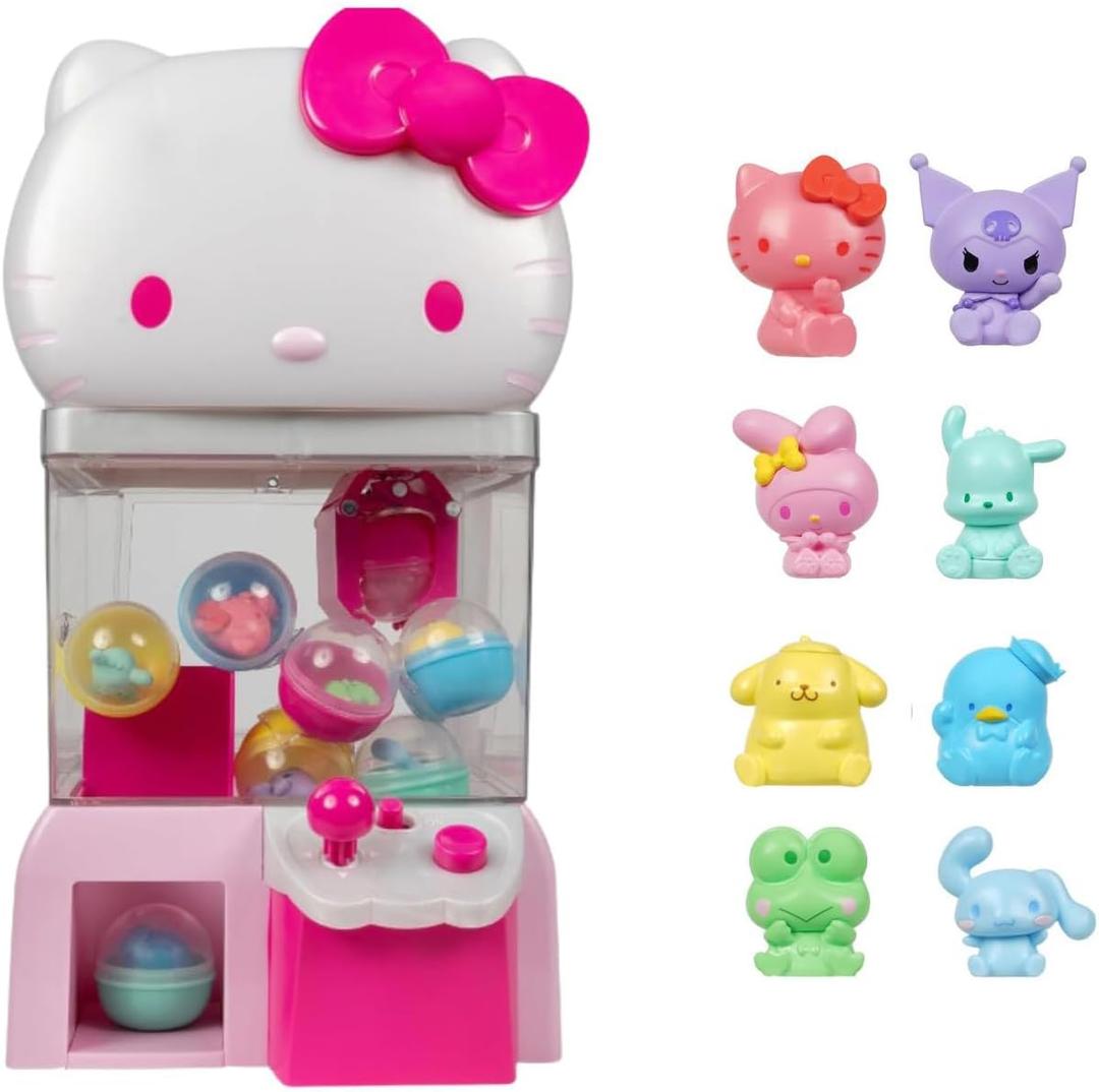 Hello Kitty and Friends, 12 Claw Machine with 8 Collectible Mini Figures - Officially Licensed Sanrio Product from Jazwares 