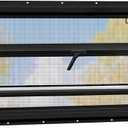 Vinyl Basement Hopper Window, Bathroom Window 32" x 16" Black
