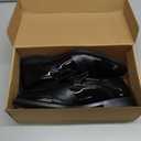 Men's Patent Leather Slip-on Dress Loafers Shoes Formal Tuxedo Shoes Work Business Office Dress Shoes (12, Black)