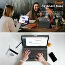 D DINGRICH Keyboard Case for iPad Air 13 inch (M2) 2024, Smart Folio Cover with Pencil Holder, Rechargeable, Magnetic Wireless Keyboard for iPad Air 13, Only Compatible with Model A2898/A2899/A2900