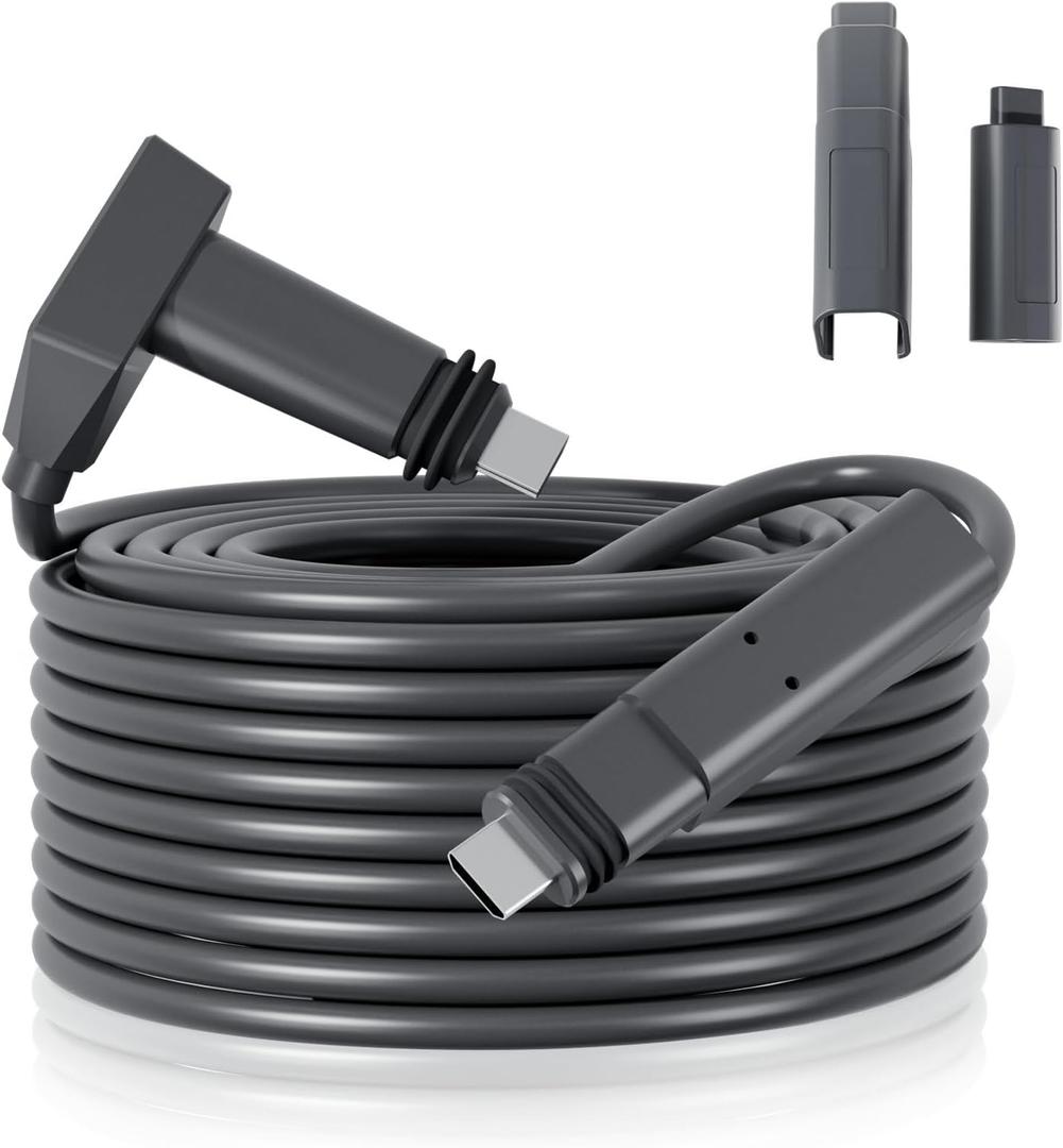 BarBaren for Starlink Cable Gen 2 150 FT/46M Starlink Extension Cable for Starlink Actuated Gen 2, for Starlink Replacement Cable V2 with End Caps, Waterproof Gray (150 FT/46 M)