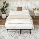 14 Inch Foldable Full Size Bed Frame, Heavy Duty Metal Platform Bed with Underbed Storage, Noise Free, Tool-Free Easy Assembly, No Box Spring Required