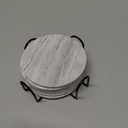 Coasters with Holder for Coffee Table, Absorbent Coaster Set of 6, Marble Style Ceramic Coaster for Wooden Table, Suitable for Kinds of Cups, Home Decor