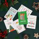 24Pcs Christmas Thank You Cards for Teachers Christmas Colorful Appreciation Cards with Envelopes and Stickers for Xmas Teacher Gifts, 6 designs
