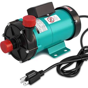 MXBAOHENG 1110GPH Magnetic Drive Pump, 110V Circulating Water Pump, 90W Liquid Delivery Pump for Chemical Industry, Pharmaceutical Industry, and Electroplating Industry (70L/min)