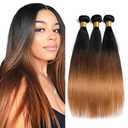 1B430 Bundles Human Hair Brown Straight Bundles 26 28 30 Inch Unprocessed Virgin Mxied Length Light Brown Bundle Hair Extensions