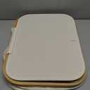 LONBET Laundry Basket with Lid, Made from Breathable Fabric | Aesthetic Clothes Hampers for Laundry with Side Handles & Sturdy Bamboo Frame (40 Gallons - Double, Beige)