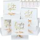 WLUSEAXI 10 Pack Bridesmaid Proposal Box Set with Bridesmaid Card, Maid of Honor Proposal Box Matron of Honor Bridesmaid Gift Boxes for Bridesmaid Proposal Gifts (White)