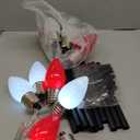 12 Pack C9 Christmas Lights Outdoor, Jumbo Bulbs Outdoor Christmas Decorations Plug in with Timer, Waterproof Pathway Lights for Outside Indoor Party Yard Garden Wedding Xmas Decor (Red and White)