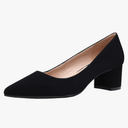Women’s Chunky Low Block Heels Closed Toe Dress Pumps Shoes, Size 10