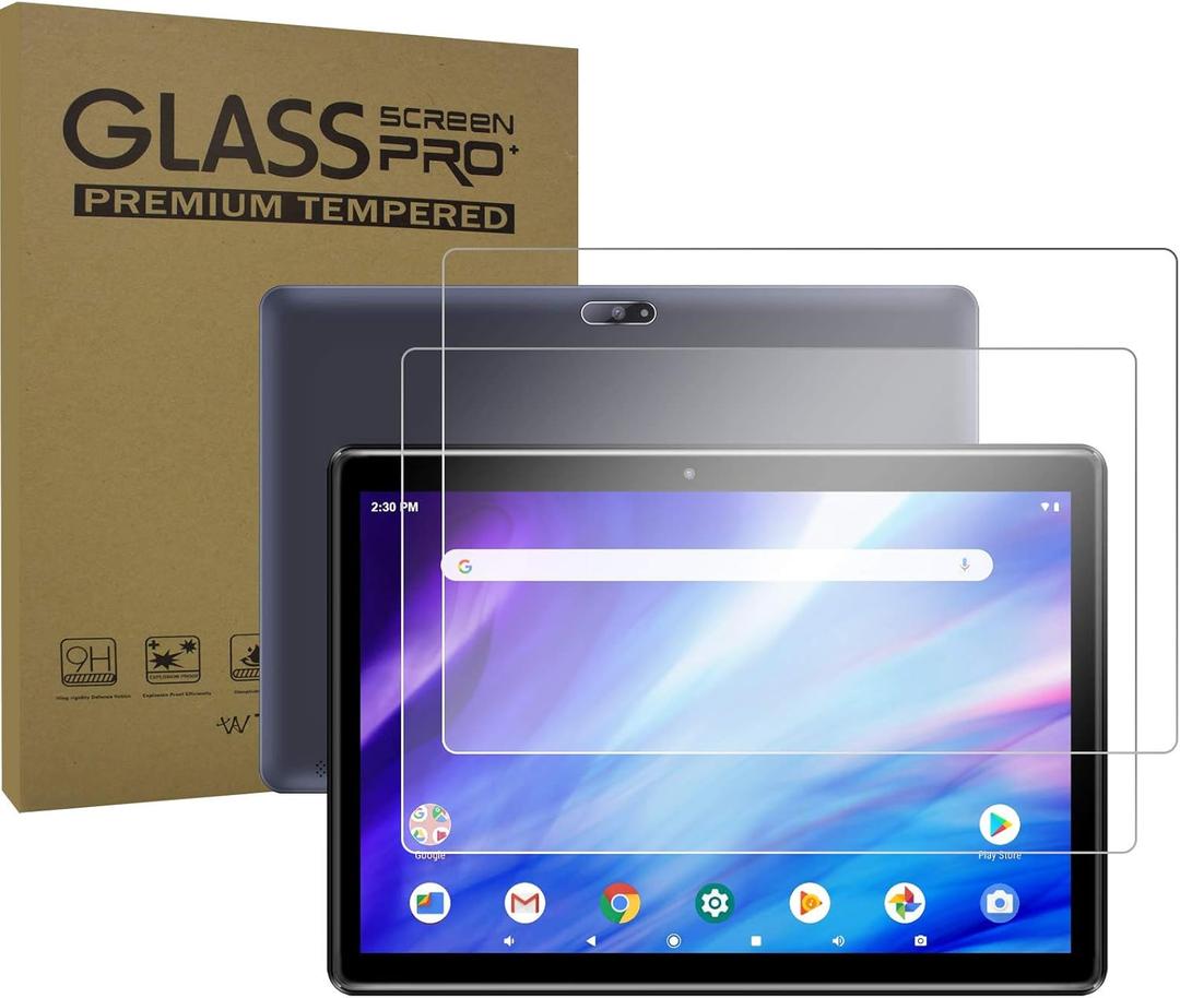 2PCS Tempered Glass Screen Protector for PRITOM Touch10 Tablet 10 inch/PRITOM Tronpad M10 10.1/ DigiLand 10.1 Tablet DL1036 / for Hyundai Koral 10W3