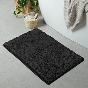 Ultra-Soft Chenille Bath Mat - Plush Microfiber Bathroom Rug, Super Absorbent & Quick-Dry, Cozy Shaggy Design, Machine Washable