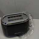 Mueller Retro Toaster 2 Slice with 7 Browning Levels and 3 Functions: Reheat, Defrost & Cancel, Stainless Steel Features, Removable Crumb Tray, Under Base Cord Storage, Black