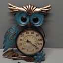 MUMTOP Outdoor Thermometer, 42 Inch Metal Owl Garden Stake Outside Wall Thermometer for Patio, Yard and Garden