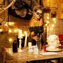 4pcs Halloween Ghost Candles, Cute Ghost Shape Candles Ghost Scented Candle White Halloween Spooky Candles for Home Halloween Party Room Table Decorations