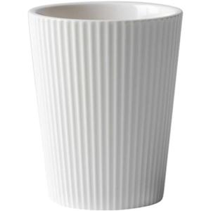 Ceramic Vertical Stripe Toothbrush Cup, Couple Toothbrush Cups, Bathroom Tumbler, Striped Ceramic Coffee Mug, Drinking Cup (White)