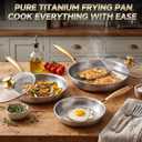 Titanium Hammered Pan Pro, 2026 New Multifunctional Ultra-Durable Scratch-Resistant Non Stick, Even Heating for Cooking with All Cooktops,With lid,10.23in