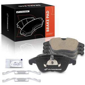 A-Premium Front Ceramic Disc Brake Pads Set Compatible with Volvo S60 2011-2018, XC70 2008-2016, S80 2007-2016, V60 2015-2018, S40 2012, V70 2009-2010 & Land Rover LR2, Range Rover Evoque, 4 Pcs