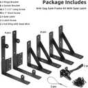 WEKIS 2 Sets Anti Sag Gate Kit Heavy Duty No Sag Kit Gate Corner Brace Bracket for Wooden Fence Gate with Self-Locking Gate Latch