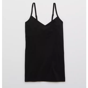 Aerie V-Neck Tank Top Black Size M