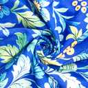 Womens Sundress 2025 Summer Boho Floral Short Sleeve Crewneck Midi Dress Casual A-Line Flowy Knee Lenth Dress with Pocket (M)