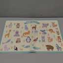 60 Pack Disposable Placemats for Baby & Toddle, Sticky Kids Placemat for Picnic Table, Party, Travel, 12" x 18" Restaurant Table Mats, Animal Alphabet Theme