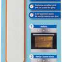 Oven Glass Cleaning Tool | Removes Dirt, Grease & Grime | Premium Microfiber Cloths | Cleans Oven Glass | Slim Foldable Handle | Works with Major Brands | Patented Design