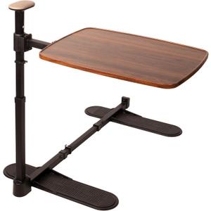 Stander Wonder Tray Plus, Adjustable Recliner Swivel TV Tray with Standing Handle for Seniors & Elderly Adults, Walnut Laptop Desk for Couches & Chairs, Mobility Aid Sit and Stand Assist